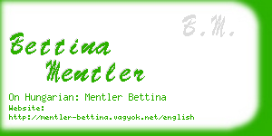 bettina mentler business card